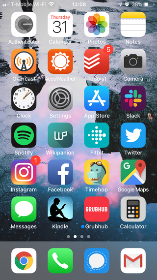 I use my main screen apps on a daily basis.